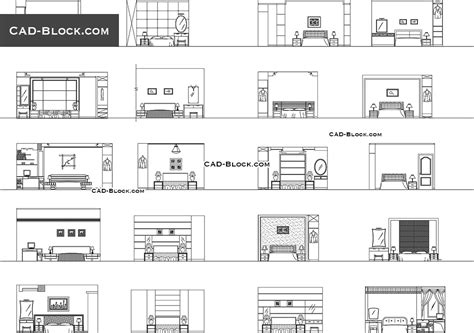bedroom elevation drawing|bedroom elevation – Free CAD Block And AutoCAD .